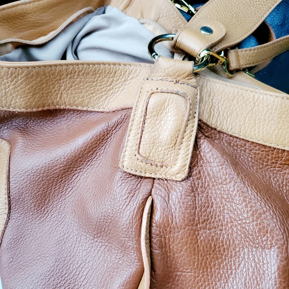Real Genuine Leather Shoulder Bag Hobo Purse Minimaliat Academia Teacher Modest